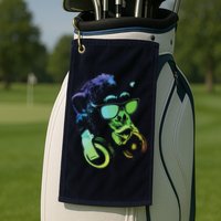Monkey Chimp With Sunglasses And Headphones Golf Towel