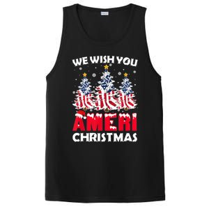 Merry Christmas We Wish You Ameri Xmas American Flag Trees Cute Gift PosiCharge Competitor Tank