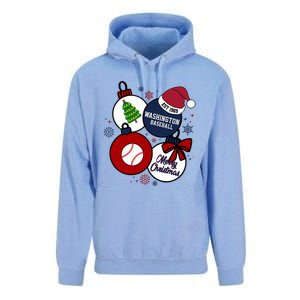 Merry Christmas Washington Baseball Est 1969 Unisex Surf Hoodie