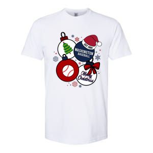 Merry Christmas Washington Baseball Est 1969 Softstyle CVC T-Shirt