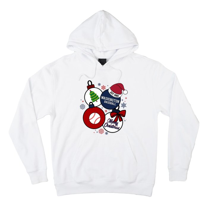 Merry Christmas Washington Baseball Est 1969 Hoodie