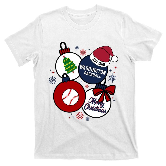 Merry Christmas Washington Baseball Est 1969 T-Shirt