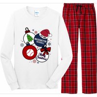 Merry Christmas Washington Baseball Est 1969 Long Sleeve Pajama Set