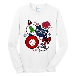 Merry Christmas Washington Baseball Est 1969 Tall Long Sleeve T-Shirt