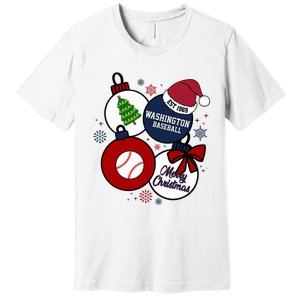 Merry Christmas Washington Baseball Est 1969 Premium T-Shirt