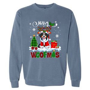 Merry Christmas Woof Appenzeller Sennenhund Cosplay Santa Cute Gift Garment-Dyed Sweatshirt