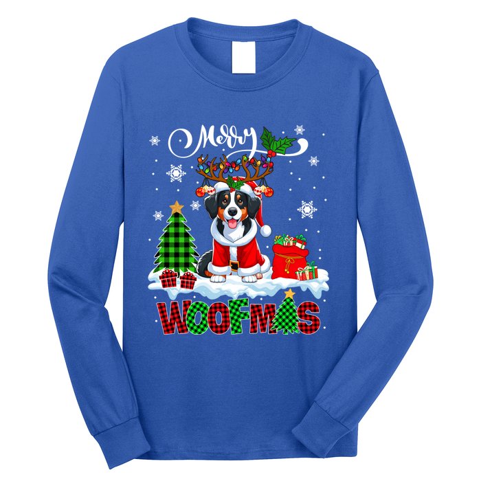 Merry Christmas Woof Appenzeller Sennenhund Cosplay Santa Cute Gift Long Sleeve Shirt