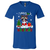 Merry Christmas Woof Appenzeller Sennenhund Cosplay Santa Cute Gift V-Neck T-Shirt