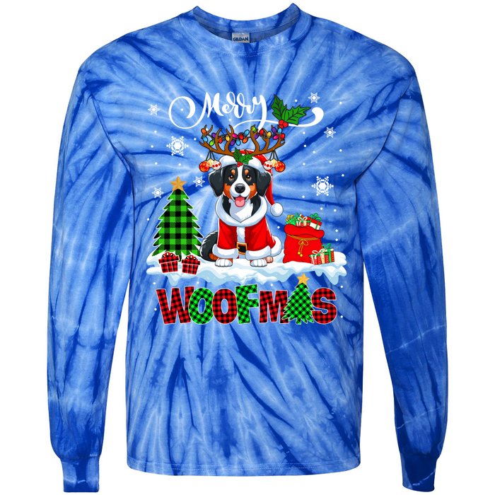 Merry Christmas Woof Appenzeller Sennenhund Cosplay Santa Cute Gift Tie-Dye Long Sleeve Shirt