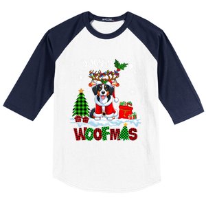 Merry Christmas Woof Appenzeller Sennenhund Cosplay Santa Cute Gift Baseball Sleeve Shirt