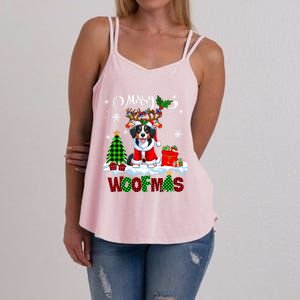 Merry Christmas Woof Appenzeller Sennenhund Cosplay Santa Cute Gift Women's Strappy Tank