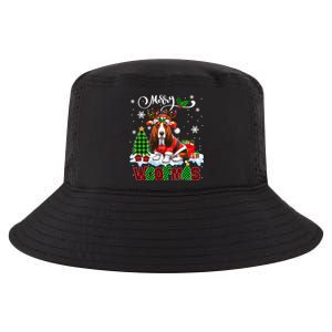 Merry Christmas Woof Basset Hound Cosplay Santa Reindeer Gift Cool Comfort Performance Bucket Hat