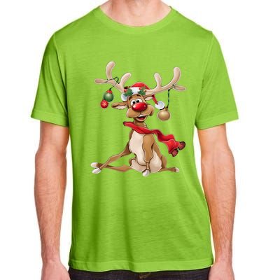 Merry Christmas Women Gifts For Him Funny Reindeer Adult ChromaSoft Performance T-Shirt