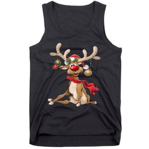 Merry Christmas Women Gifts For Him Funny Reindeer Tank Top