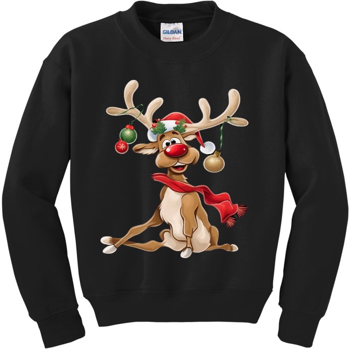 Merry Christmas Women Gifts For Him Funny Reindeer Kids Sweatshirt