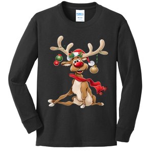 Merry Christmas Women Gifts For Him Funny Reindeer Kids Long Sleeve Shirt