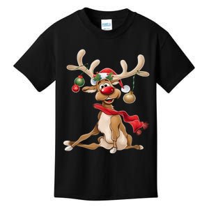 Merry Christmas Women Gifts For Him Funny Reindeer Kids T-Shirt