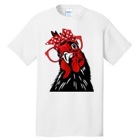 Mother Chicken With Bandana Headband And Glasses Tall T-Shirt