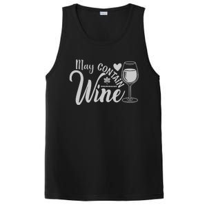 May Contain Wine Funny Wine Lover Gift For Her PosiCharge Competitor Tank