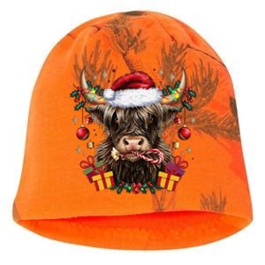 Mooey Christmas Western Howdy Highland Cow Lover Santa Xmas Kati - Camo Knit Beanie