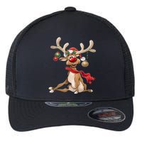 Merry Christmas Women Gifts For Him Funny Reindeer Flexfit Unipanel Trucker Cap