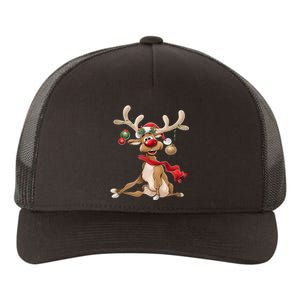 Merry Christmas Women Gifts For Him Funny Reindeer Yupoong Adult 5-Panel Trucker Hat