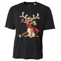 Merry Christmas Women Gifts For Him Funny Reindeer Cooling Performance Crew T-Shirt