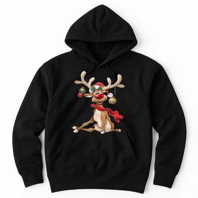 Merry Christmas Women Gifts For Him Funny Reindeer Hoodie