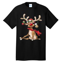 Merry Christmas Women Gifts For Him Funny Reindeer Tall T-Shirt