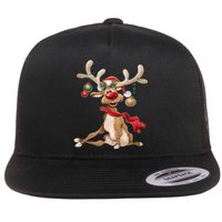 Merry Christmas Women Gifts For Him Funny Reindeer Flat Bill Trucker Hat