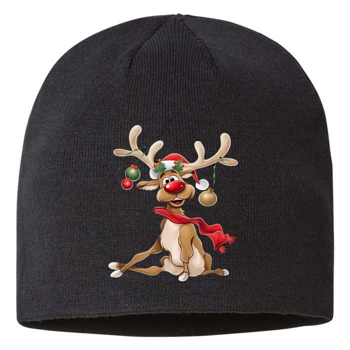 Merry Christmas Women Gifts For Him Funny Reindeer Sustainable Beanie