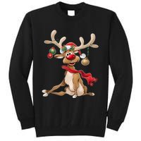 Merry Christmas Women Gifts For Him Funny Reindeer Tall Sweatshirt