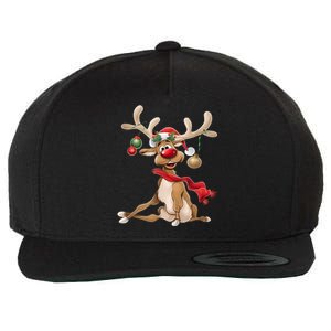 Merry Christmas Women Gifts For Him Funny Reindeer Wool Snapback Cap