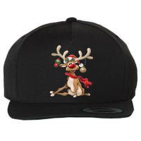 Merry Christmas Women Gifts For Him Funny Reindeer Wool Snapback Cap