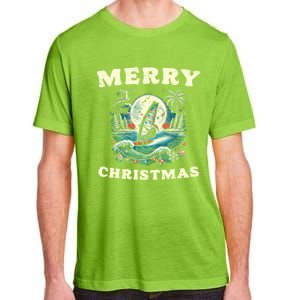 Merry Christmas Windsurfing Holiday Scene Cute Gift Adult ChromaSoft Performance T-Shirt