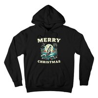 Merry Christmas Windsurfing Holiday Scene Cute Gift Hoodie