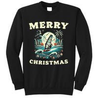 Merry Christmas Windsurfing Holiday Scene Cute Gift Sweatshirt