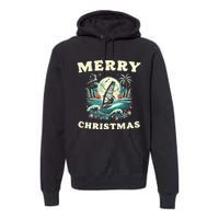 Merry Christmas Windsurfing Holiday Scene Cute Gift Premium Hoodie