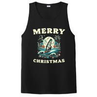 Merry Christmas Windsurfing Holiday Scene Cute Gift PosiCharge Competitor Tank