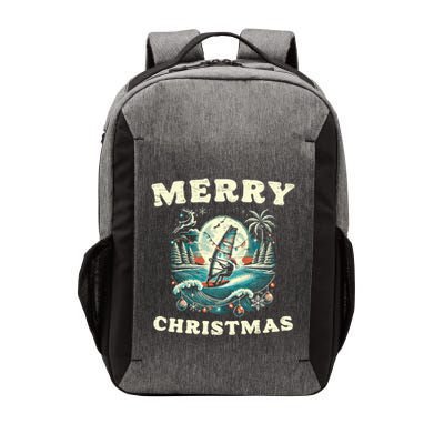 Merry Christmas Windsurfing Holiday Scene Cute Gift Vector Backpack