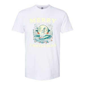 Merry Christmas Windsurfing Holiday Scene Cute Gift Softstyle CVC T-Shirt