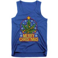 Merry Christmas Weed Marijuana Leaf Christmas Tree Pot Leaf Gift Tank Top