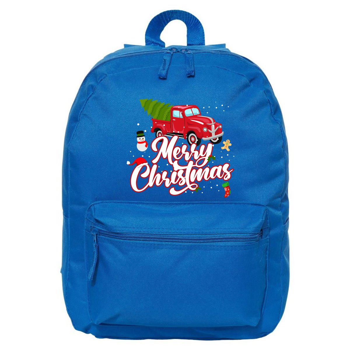 Merry Christmas With Truck Gift 16 in Basic Backpack