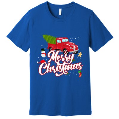 Merry Christmas With Truck Gift Premium T-Shirt