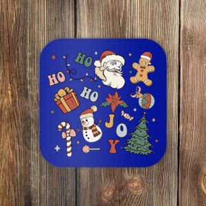 Merry Christmas With Christmas Doodles Family Xmas Matching Gift Coaster