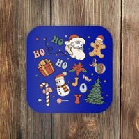 Merry Christmas With Christmas Doodles Family Xmas Matching Gift Coaster