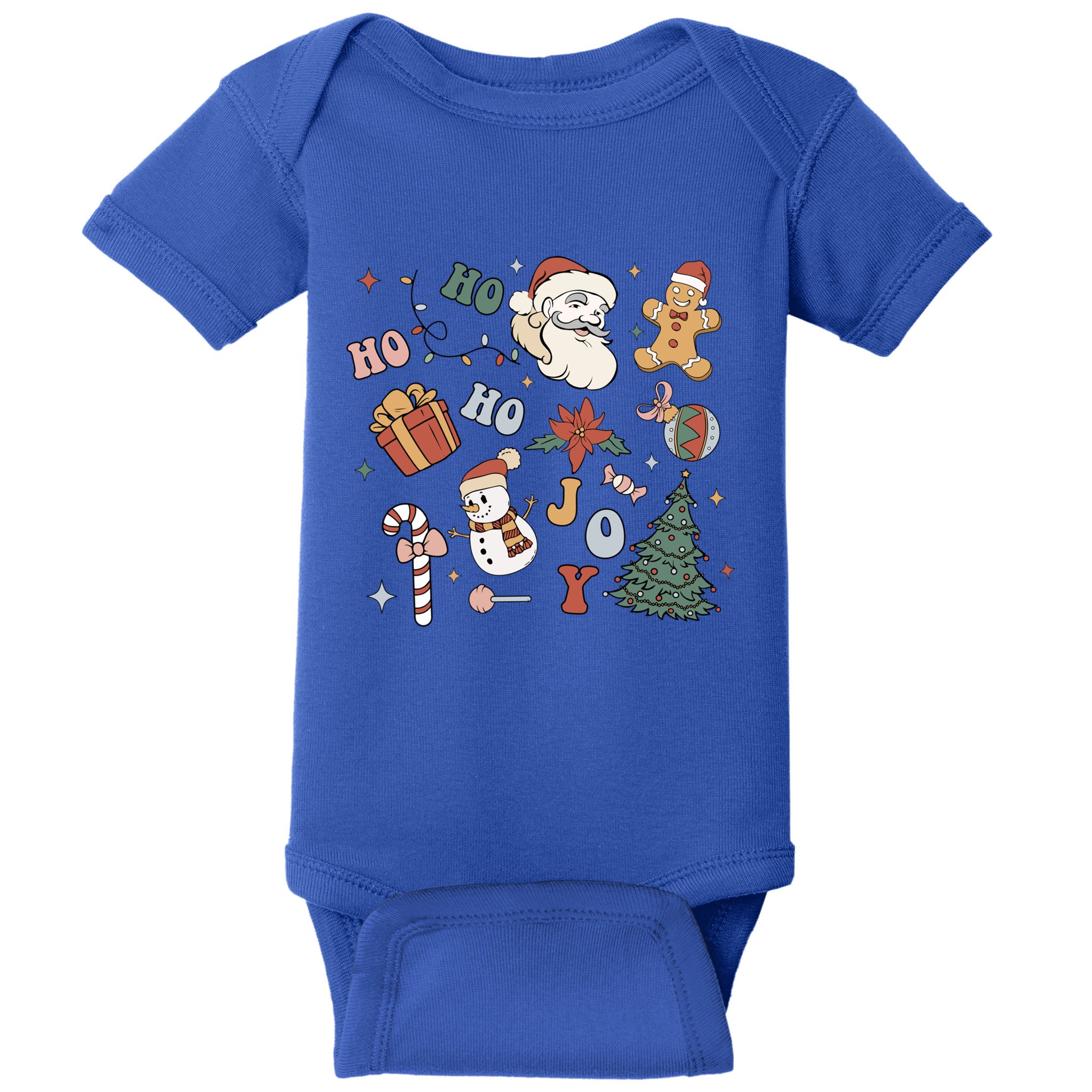 Merry Christmas With Christmas Doodles Family Xmas Matching Gift Baby Bodysuit