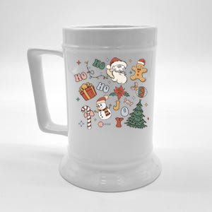 Merry Christmas With Christmas Doodles Family Xmas Matching Gift Beer Stein