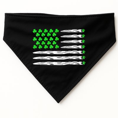 Marijuana Cannabis Weed Usa Flag Shamrock St Patricks Day USA-Made Doggie Bandana