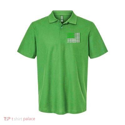 Marijuana Cannabis Weed Usa Flag Shamrock St Patricks Day Polo